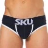 Slip Logo Coton Bleu Marine