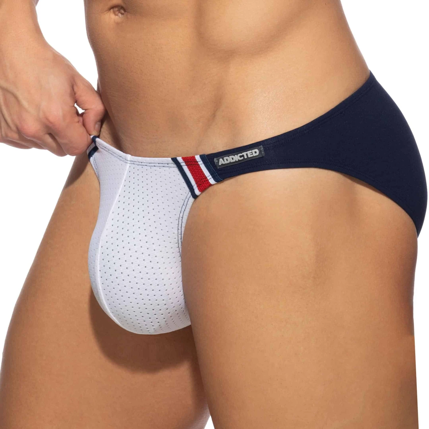 Slip Mini Bikini Mesh Blanc - Marine 1 Slip Mini Bikini Mesh Blanc - Marine