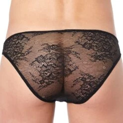 Slip Mini Dentelle Sexy Noir 5 Slip Mini Dentelle Sexy Noir -Boutique De Sous-vêtements slip mini dentelle sexy noir doreanse 2