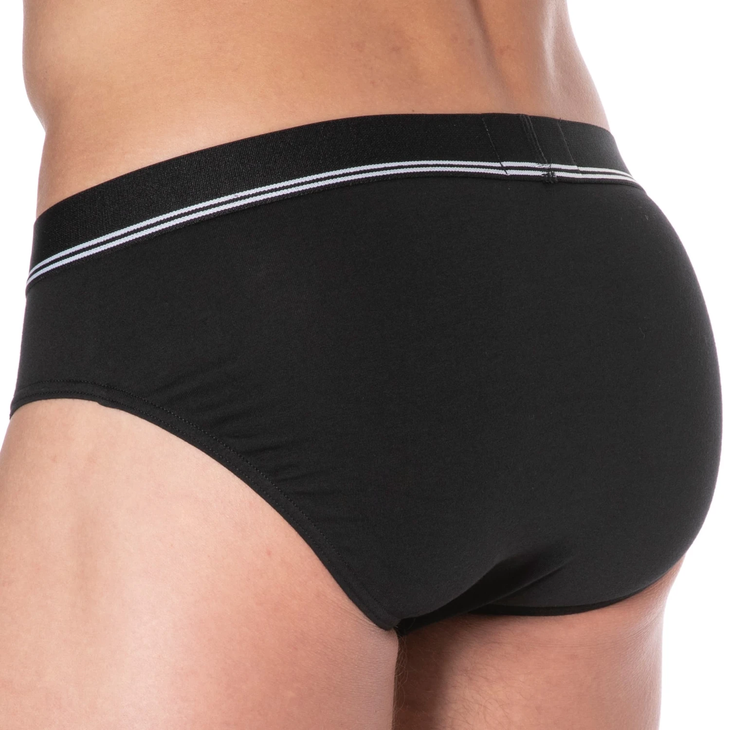Slip Mixed Waistband Coton Noir 2 Slip Mixed Waistband Coton Noir – Image 2