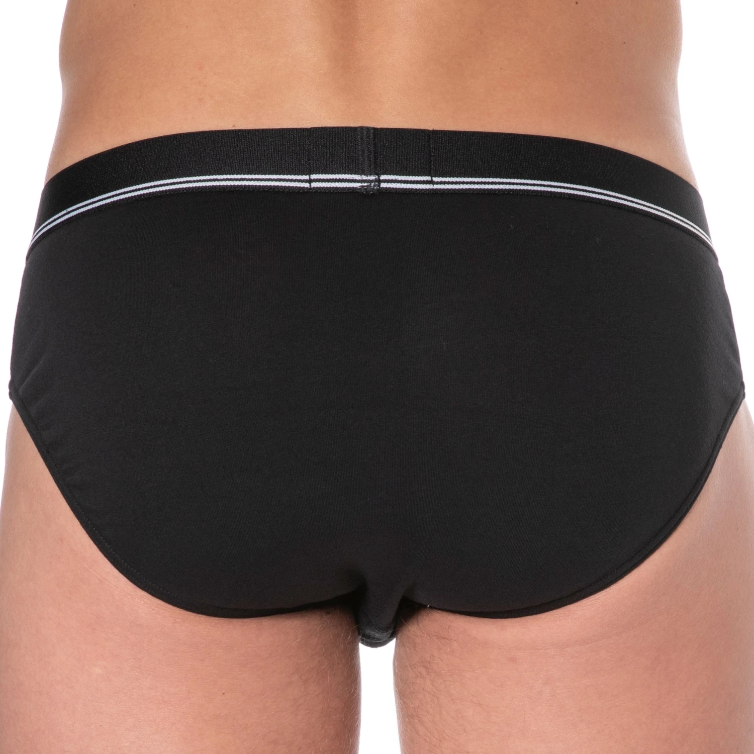 Slip Mixed Waistband Coton Noir 3 Slip Mixed Waistband Coton Noir – Image 3