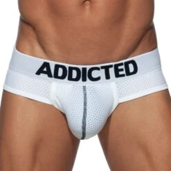 Slip Push Up Mesh Blanc