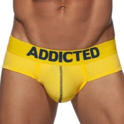 Slip Push Up Mesh Jaune