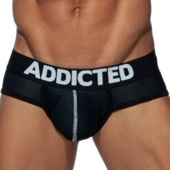 Slip Push Up Mesh Noir