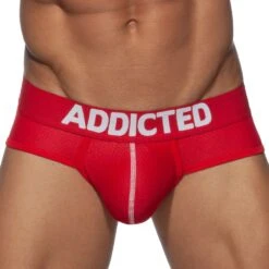 Slip Push Up Mesh Rouge