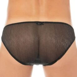 Slip Sexy Transparent Noir -Boutique De Sous-vêtements slip sexy transparent noir doreanse 2