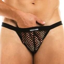 Slip Tanga C-Through Noir
