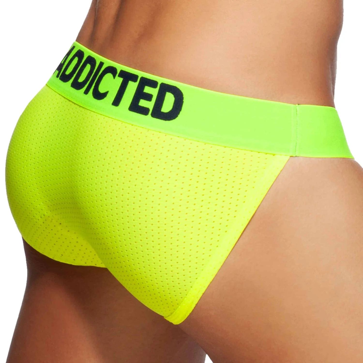 Slip Tanga Cockring Mesh Neon Jaune Fluo 3 Slip Tanga Cockring Mesh Neon Jaune Fluo – Image 3