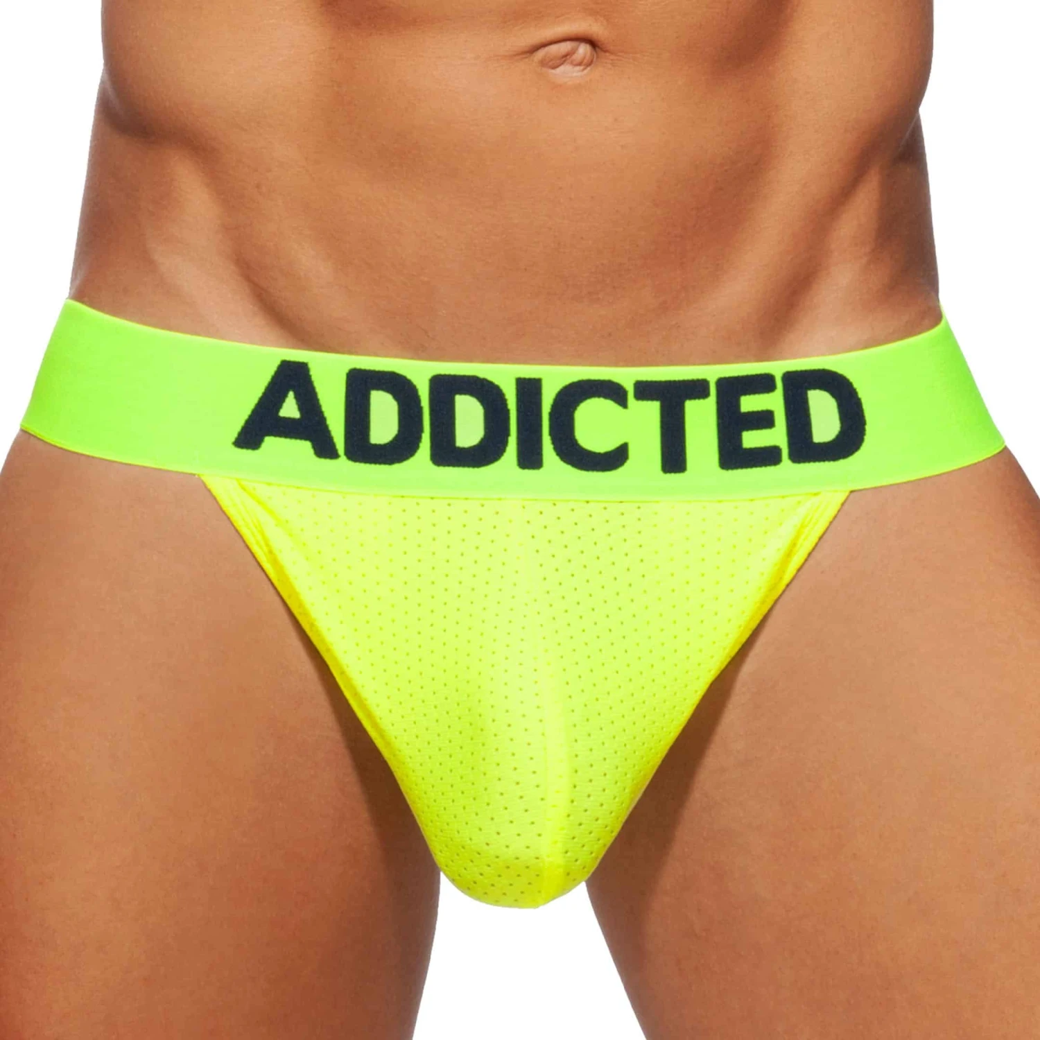 Slip Tanga Cockring Mesh Neon Jaune Fluo 1 Slip Tanga Cockring Mesh Neon Jaune Fluo