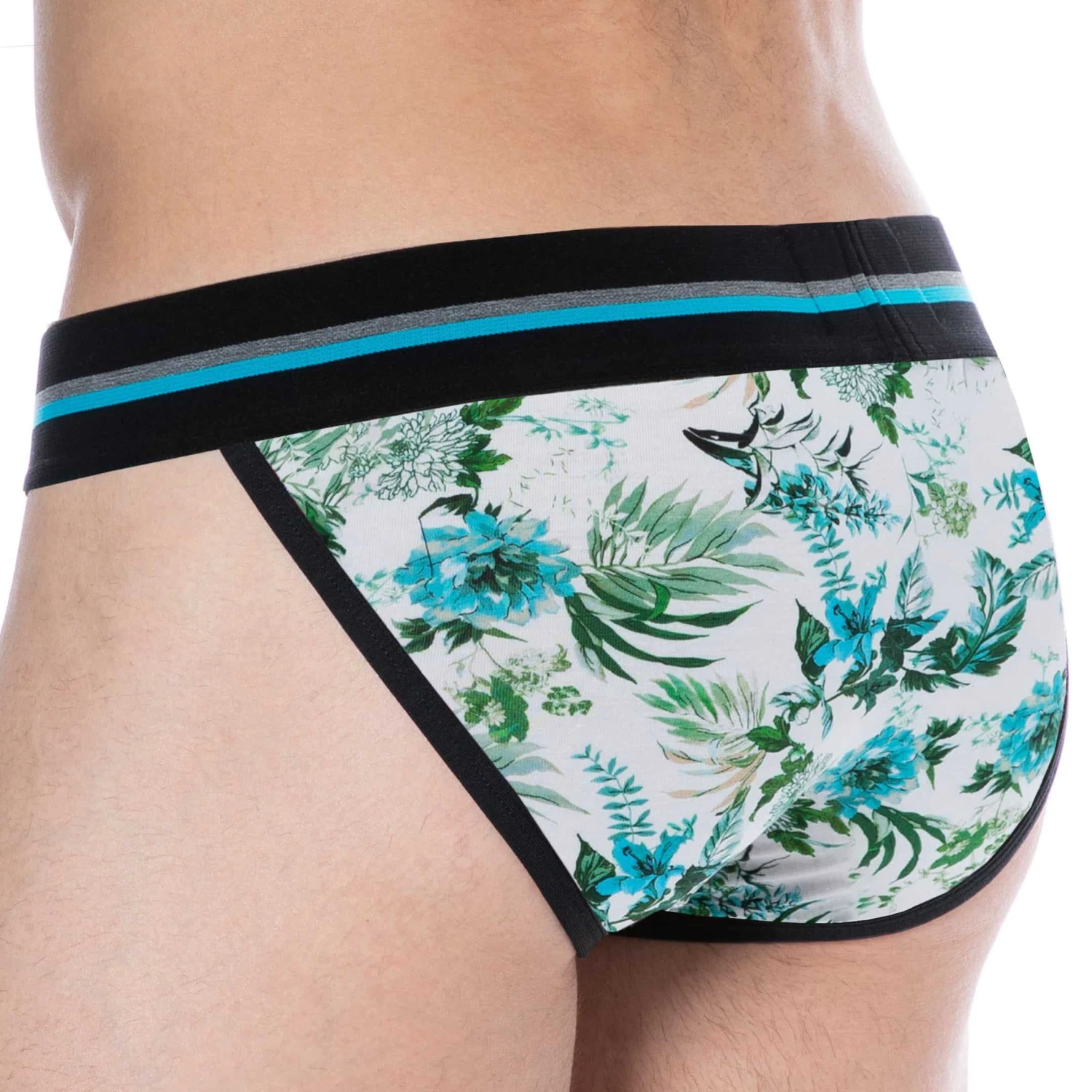 Slip Tanga Coton Floral Blanc 2 Slip Tanga Coton Floral Blanc – Image 2