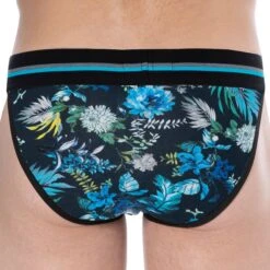 Slip Tanga Coton Floral Bleu Atoll -Boutique De Sous-vêtements slip tanga coton floral bleu atoll sku 2