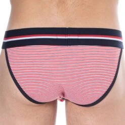 Slip Tanga Coton Rayure Rouge - Blanc -Boutique De Sous-vêtements slip tanga coton rayure rouge blanc sku 2