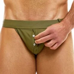 Slip Tanga Leather Legacy Kaki -Boutique De Sous-vêtements slip tanga leather legacy kaki modus vivendi 2