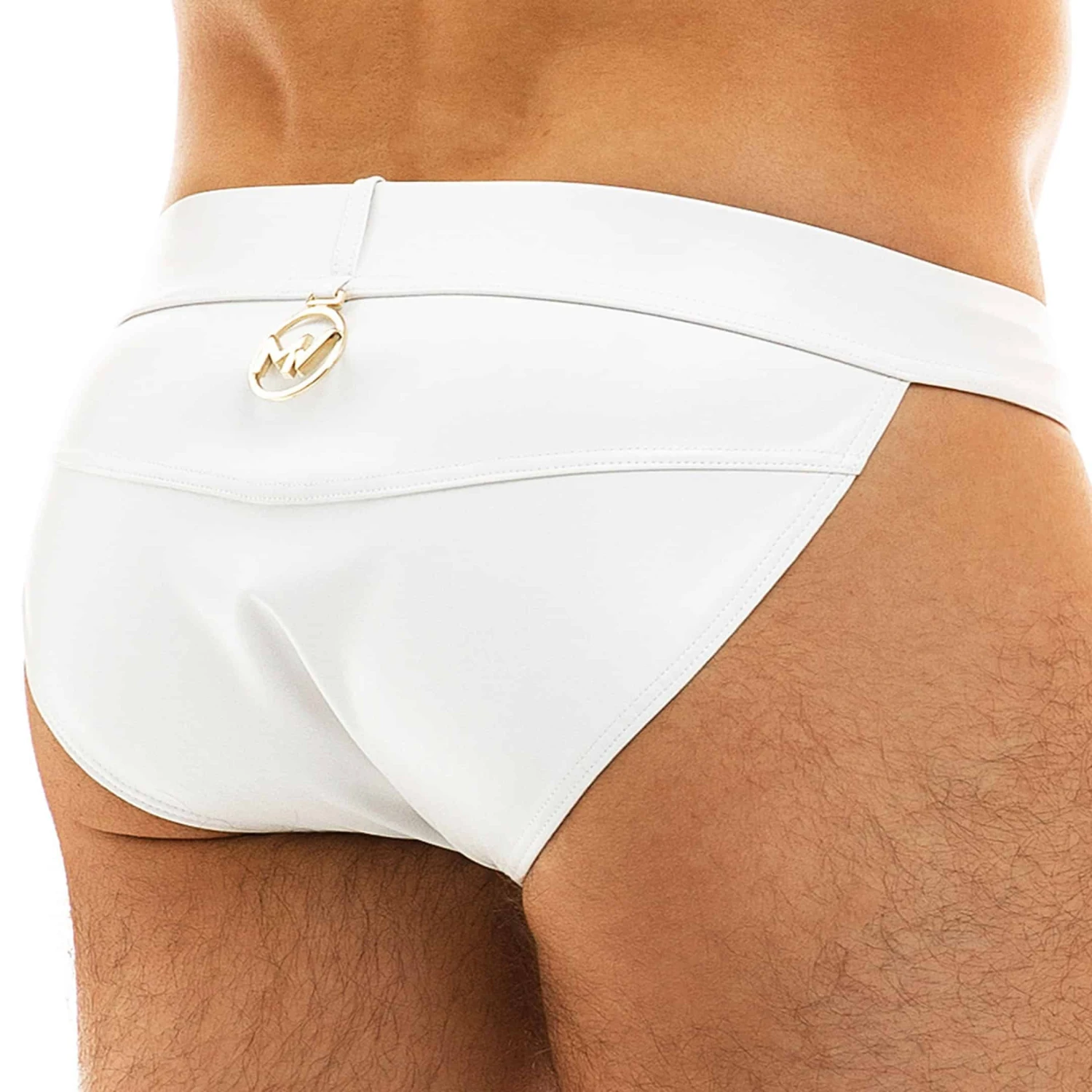 Slip Tanga Leather Simili-Cuir Blanc 2 Slip Tanga Leather Simili-Cuir Blanc – Image 2