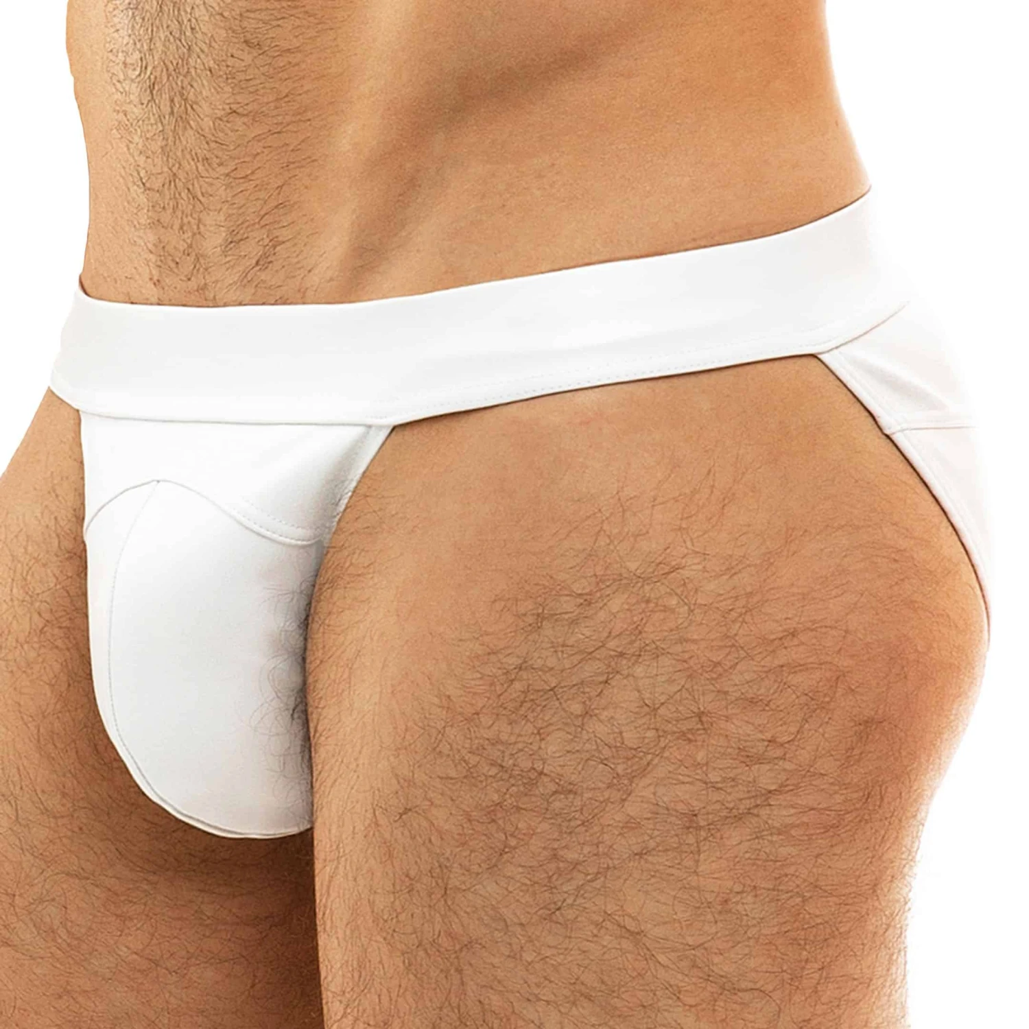 Slip Tanga Leather Simili-Cuir Blanc 1 Slip Tanga Leather Simili-Cuir Blanc