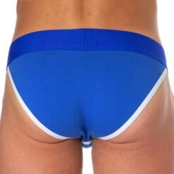 Slip Tanga Logo Coton Bleu Roi -Boutique De Sous-vêtements slip tanga logo coton bleu roi sku 2