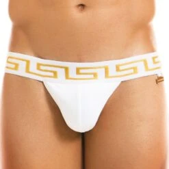 Slip Tanga Meander Blanc