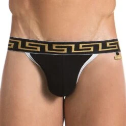 Slip Tanga Meander Noir