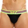 Slip Tanga Peace Coton Noir