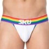 Slip Tanga Rainbow Blanc