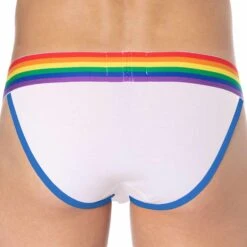 Slip Tanga Rainbow Blanc -Boutique De Sous-vêtements slip tanga rainbow blanc sku 2