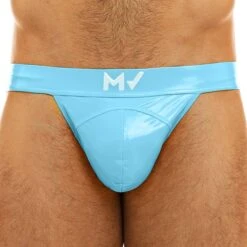 Slip Tanga Viral Vinyle Bleu Ciel