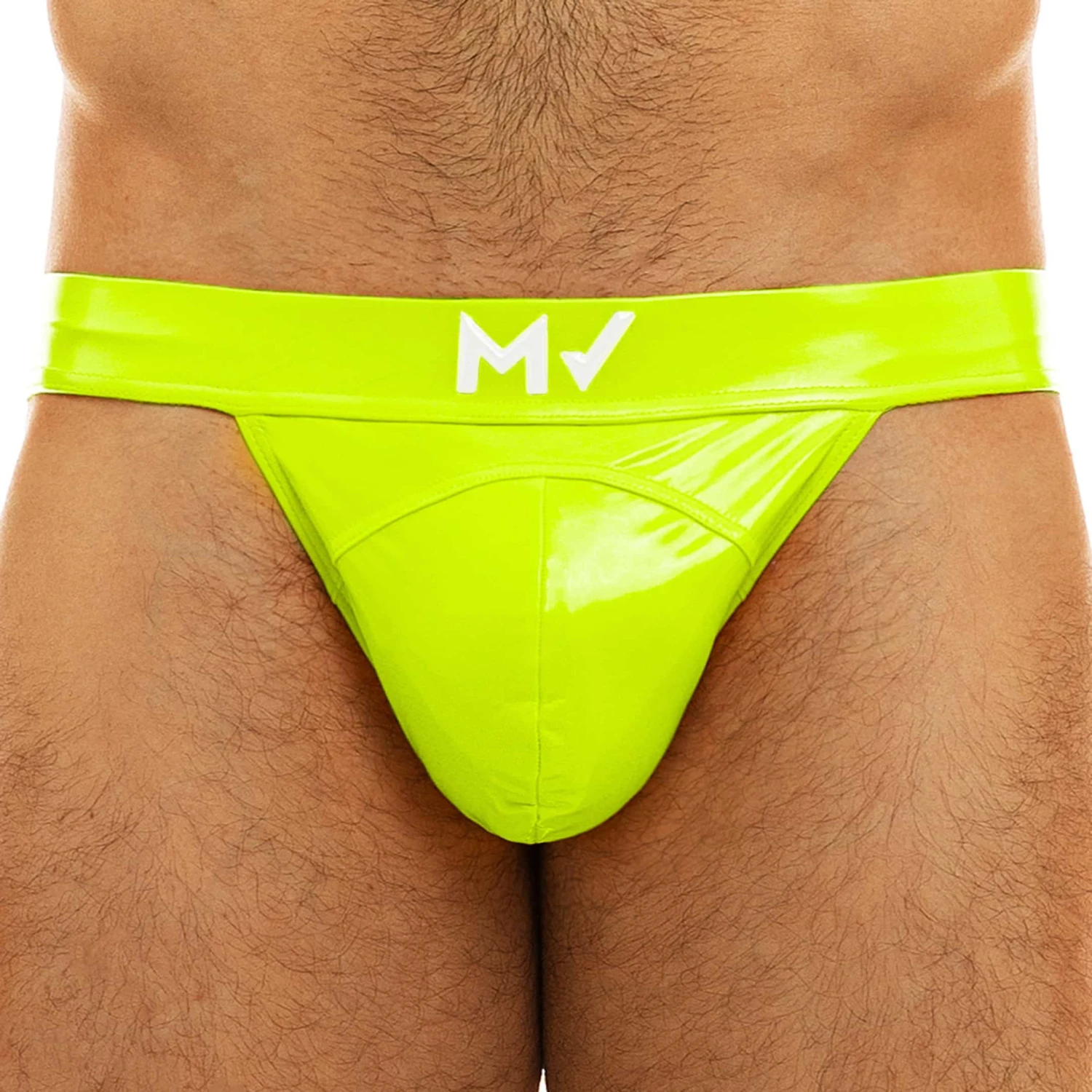 Slip Tanga Viral Vinyle Jaune Fluo 1 Slip Tanga Viral Vinyle Jaune Fluo