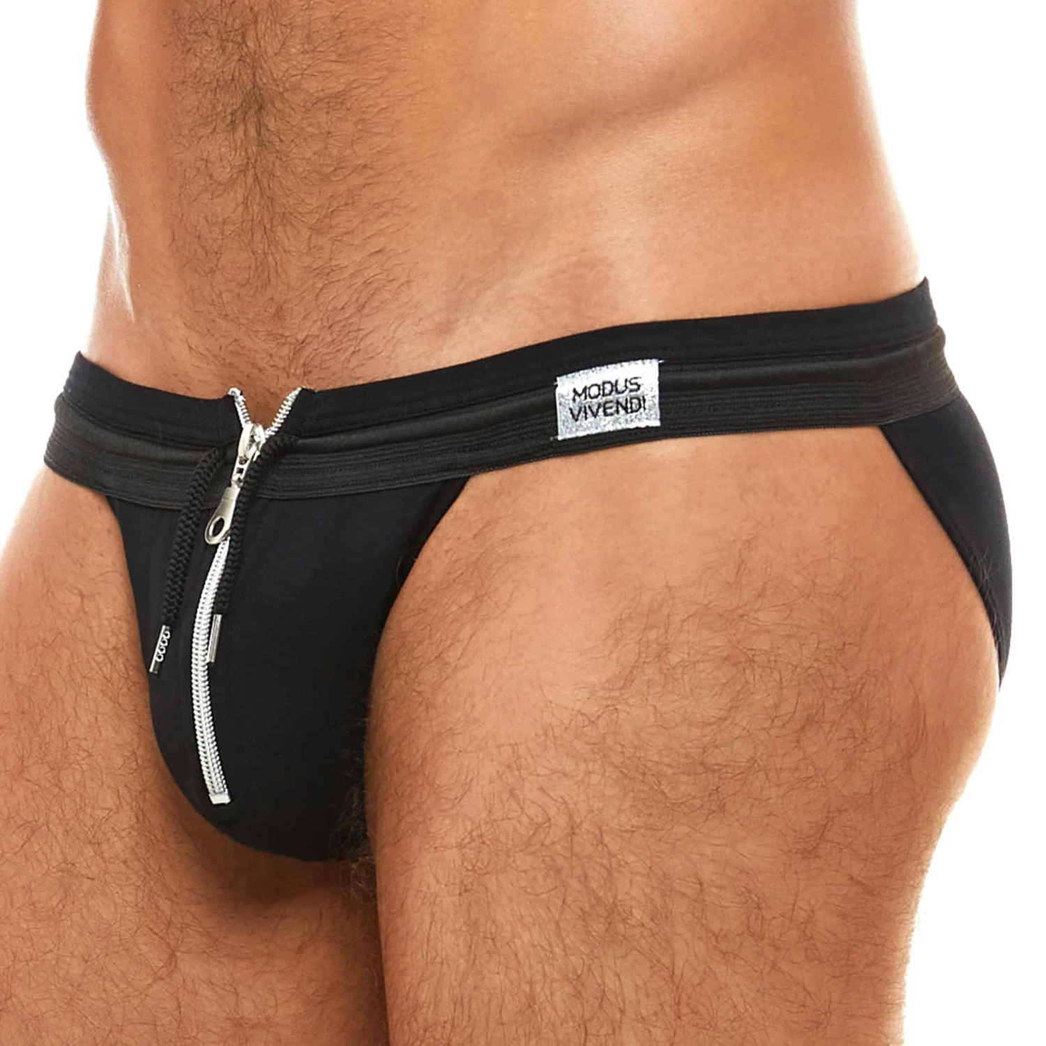 Slip Tanga Zipper Noir 1 Slip Tanga Zipper Noir