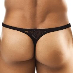 String Classique Dentelle Noire