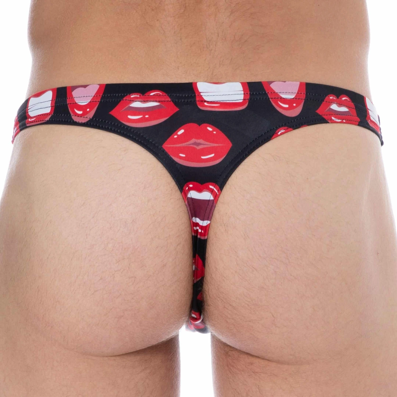 String De Bain Sexy Mouth Noir 3 String De Bain Sexy Mouth Noir – Image 3