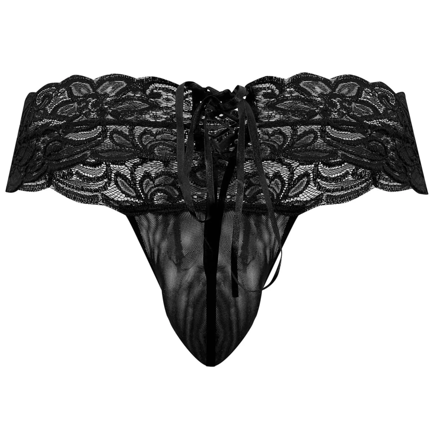 String Dentelle à Lacets Noir 4 String Dentelle à Lacets Noir – Image 4