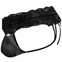 String Dentelle à Lacets Noir 9 String Dentelle à Lacets Noir -Boutique De Sous-vêtements string dentelle a lacets noir candyman 4