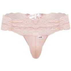 String Dentelle à Lacets Rose -Boutique De Sous-vêtements string dentelle a lacets rose candyman 2