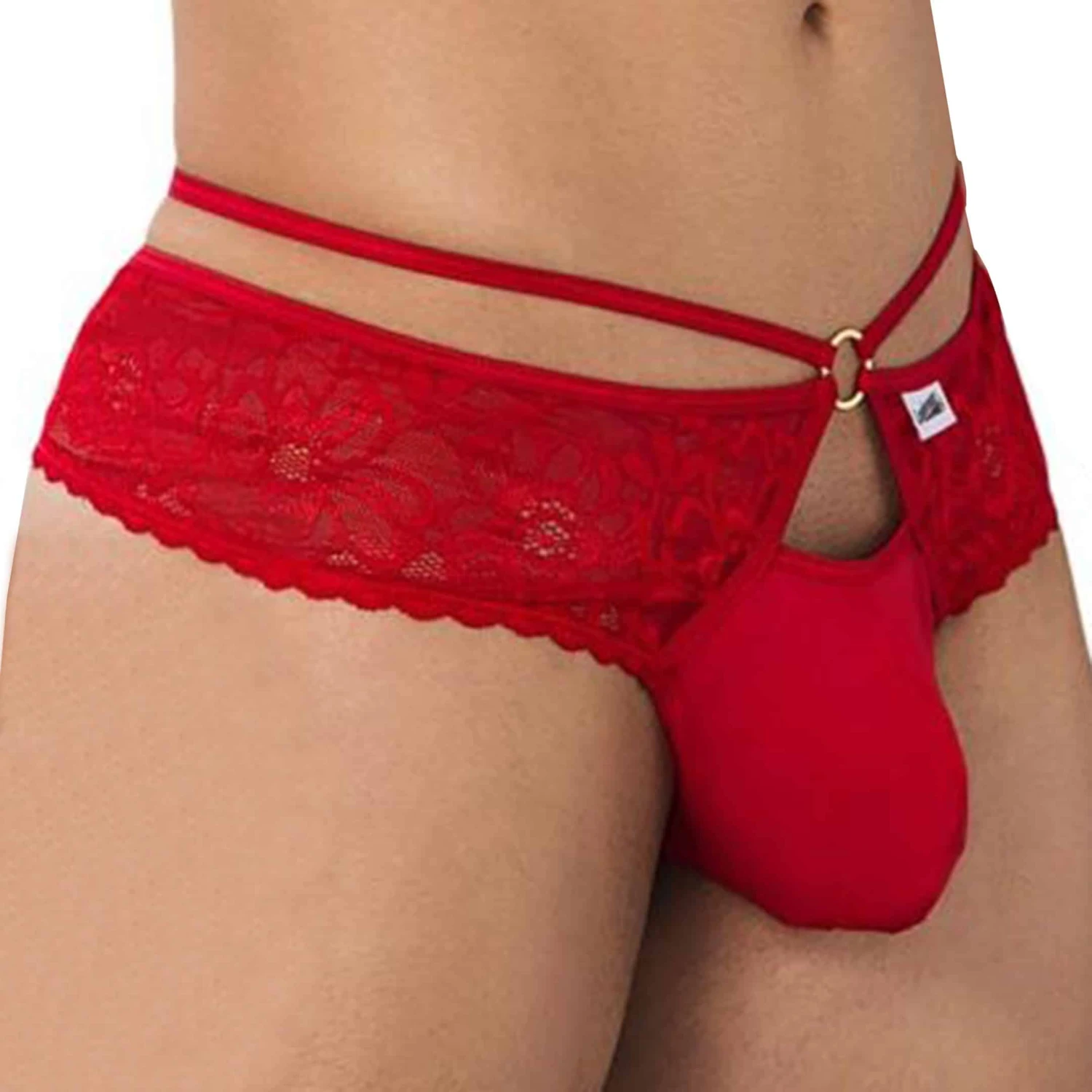 String Dentelle Simili-Cuir Rouge 2 String Dentelle Simili-Cuir Rouge – Image 2