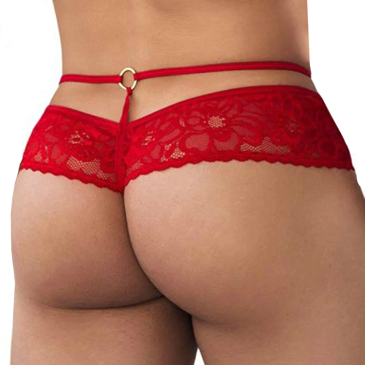 String Dentelle Simili-Cuir Rouge 1 String Dentelle Simili-Cuir Rouge