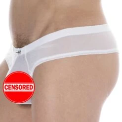String Mini Cheek Mesh Blanc -Boutique De Sous-vêtements string mini cheek mesh blanc joe snyder 2