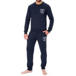 Sweat-shirt Iconic Terry Marine -Boutique De Sous-vêtements sweat shirt iconic terry marine emporio armani 3
