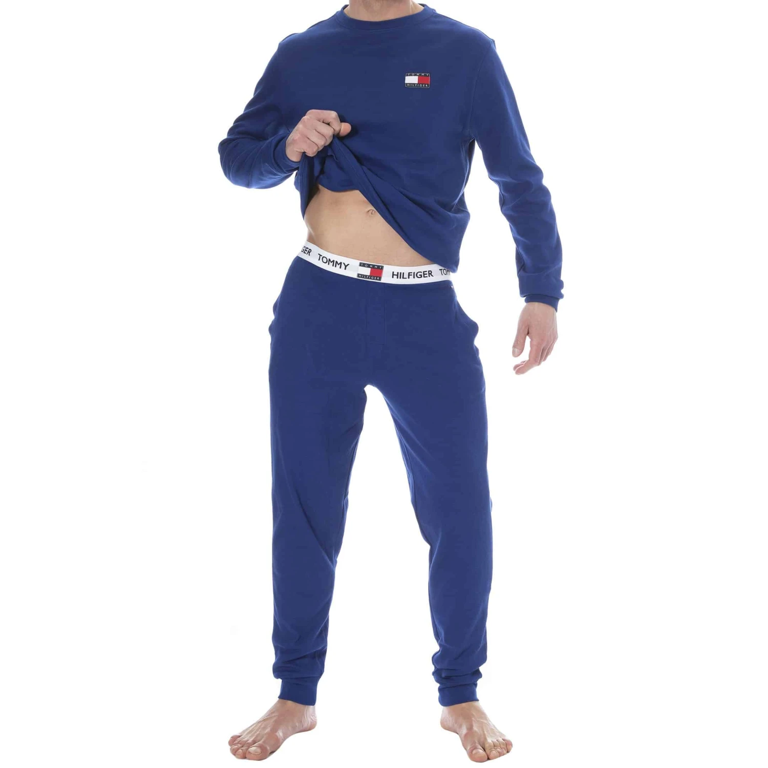 Sweat-Shirt Tommy 85 Coton Bio Bleu 3 Sweat-Shirt Tommy 85 Coton Bio Bleu – Image 3