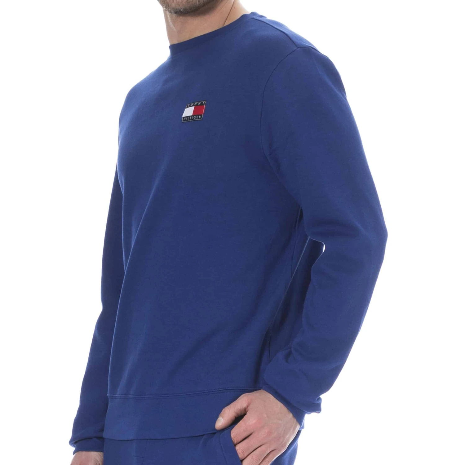 Sweat-Shirt Tommy 85 Coton Bio Bleu 1 Sweat-Shirt Tommy 85 Coton Bio Bleu