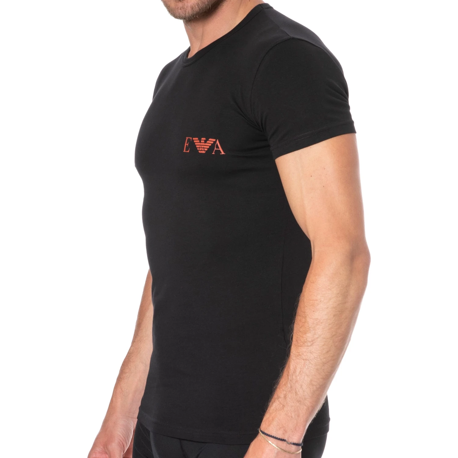 T-Shirt Bold Monogram Coton Noir - Rouge 1 T-Shirt Bold Monogram Coton Noir - Rouge