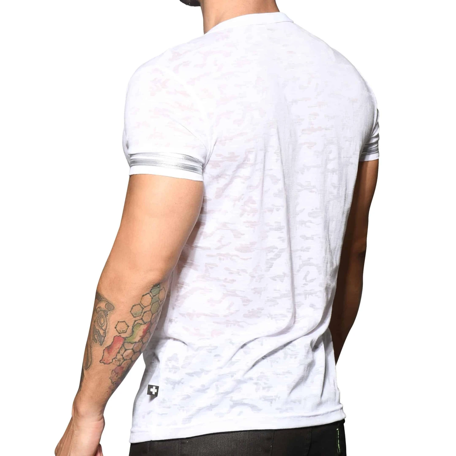 T-Shirt Camouflage Burnout Blanc 2 T-Shirt Camouflage Burnout Blanc – Image 2