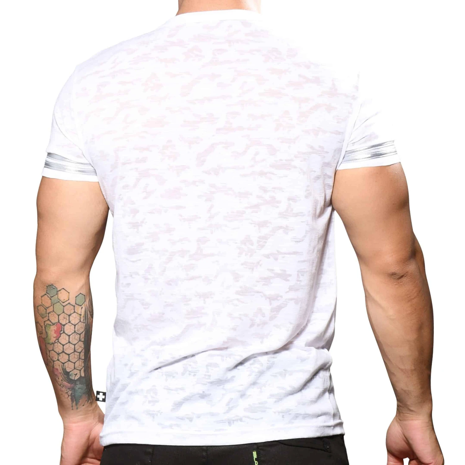 T-Shirt Camouflage Burnout Blanc 3 T-Shirt Camouflage Burnout Blanc – Image 3