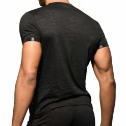 T-Shirt Carbon Burnout Noir -Boutique De Sous-vêtements t shirt carbon burnout noir andrew christian 2