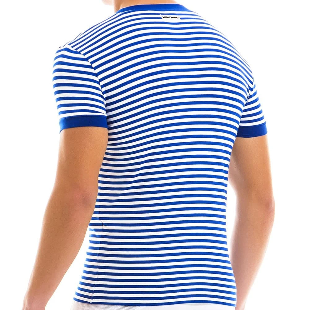 T-Shirt Col Carré Marine Bleu 2 T-Shirt Col Carré Marine Bleu – Image 2