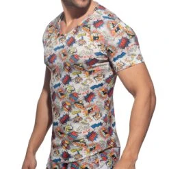 T-Shirt Comic Microfibre Blanc