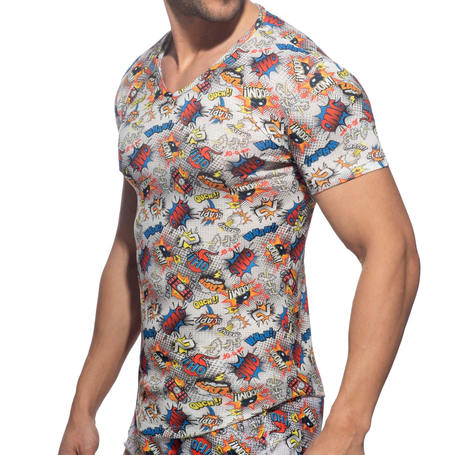 T-Shirt Comic Microfibre Blanc 1 T-Shirt Comic Microfibre Blanc