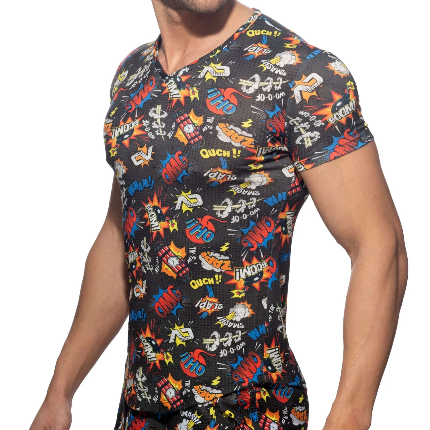 T-Shirt Comic Microfibre Noir 1 T-Shirt Comic Microfibre Noir
