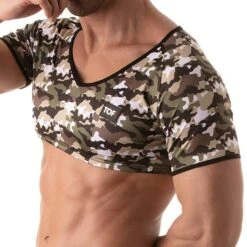 T-Shirt Crop Iconic Camouflage Kaki