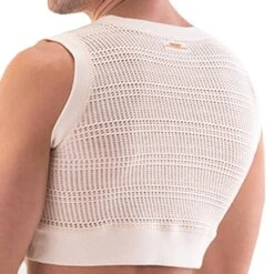 T-Shirt Crop Luz Mesh Beige
