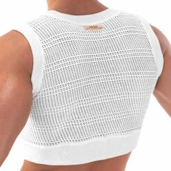 T-Shirt Crop Luz Mesh Blanc